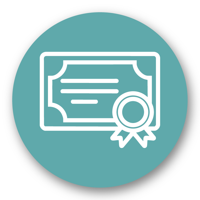 Ícono de certificados EMA