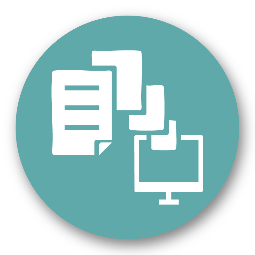 Ícono de proceso digitalizado